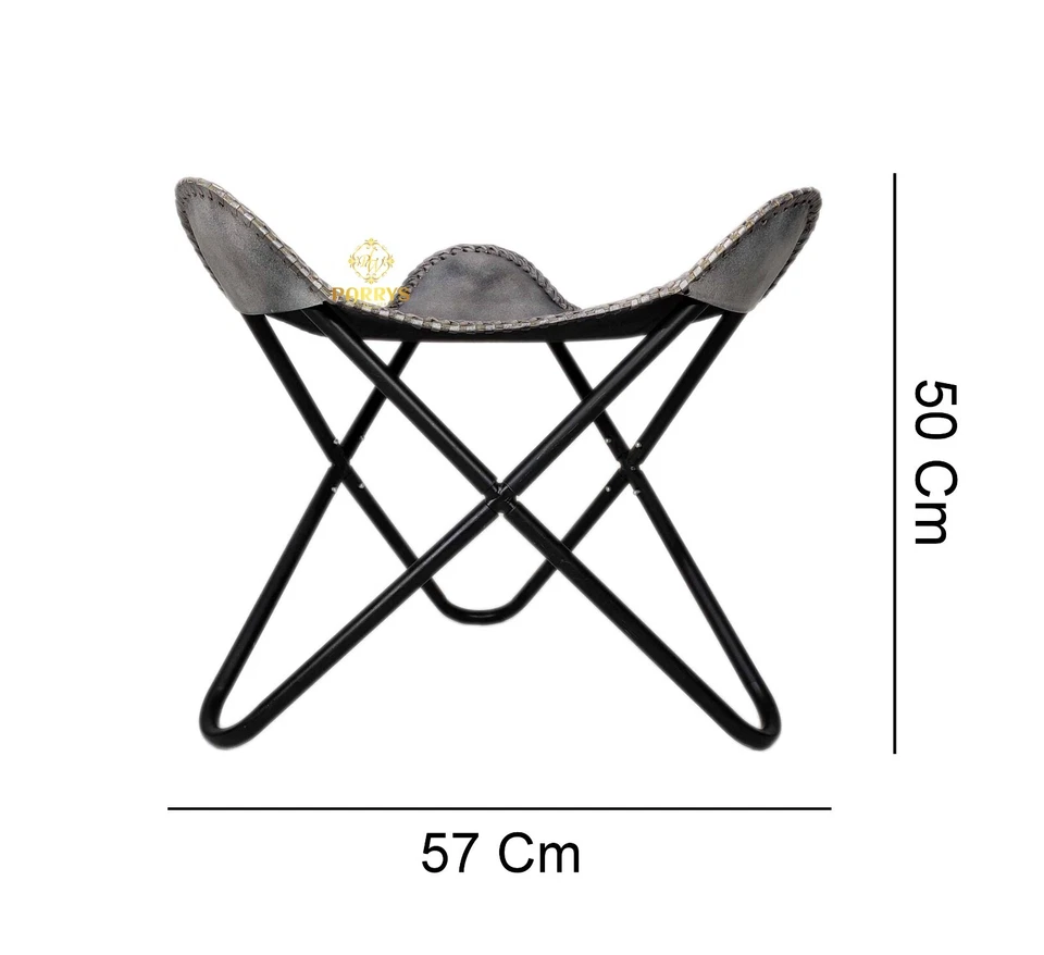 Openable Butterfly Ottoman Stool, Leather Relaxing Footrest Footstool PL2-202 - Image 4 of 4