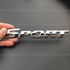 Car Styling 3D Silver Chrome Logo Car Sticker SPORT Emblem Badge Door Decal