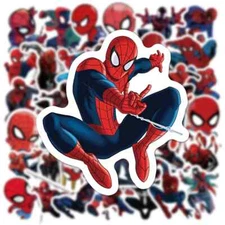 50pc SPIDERMAN the SUPER HERO, Sticker Fun For Phone, Laptop, Water-Bottle, Bike