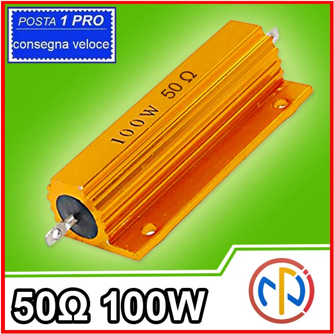 Resistenza Corazzata 10W 3,9 Kohm Corpo In Alluminio ART. L012 - Foto 2