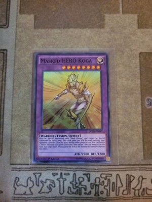 YUGIOH MASKED HERO KOGA SDHS-EN042 SUPER 1ST ED NM