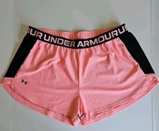 Under Armour UA Play Up Moisture Wicking Loose Heat Gear Pink Shorts Womens 2XL