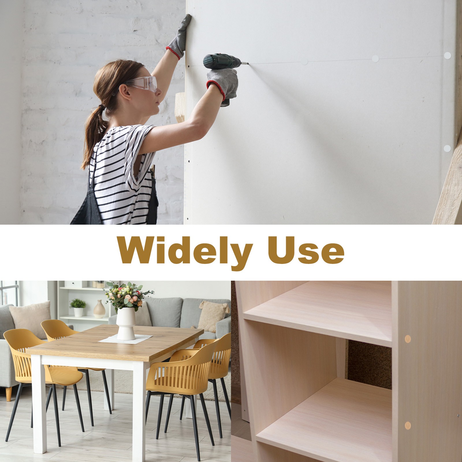 7 Sheets Screw Hole Sticker 21mm 54 in 1 Hole Covers, 7 Colors