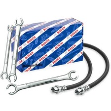 2x BOSCH Bremsschlauch 250mm Hinten Schlüssel für VW CALIFORNIA T5 CAMPER T6