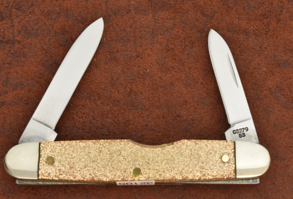 CASE XX USA 1889-1989 CENTENNIAL GOLD STONE CIGAR PEN KNIFE GS279