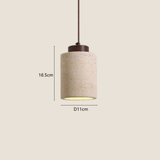 Japanese Wabi Sabai Bedside Pendant Lamp Yellow Cave Stone Hanging Light Bar