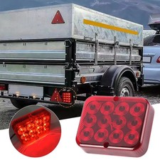 Cartrailer Square Rear Red Fog Lamp Light Universal Tail Led Lights 12v 24v