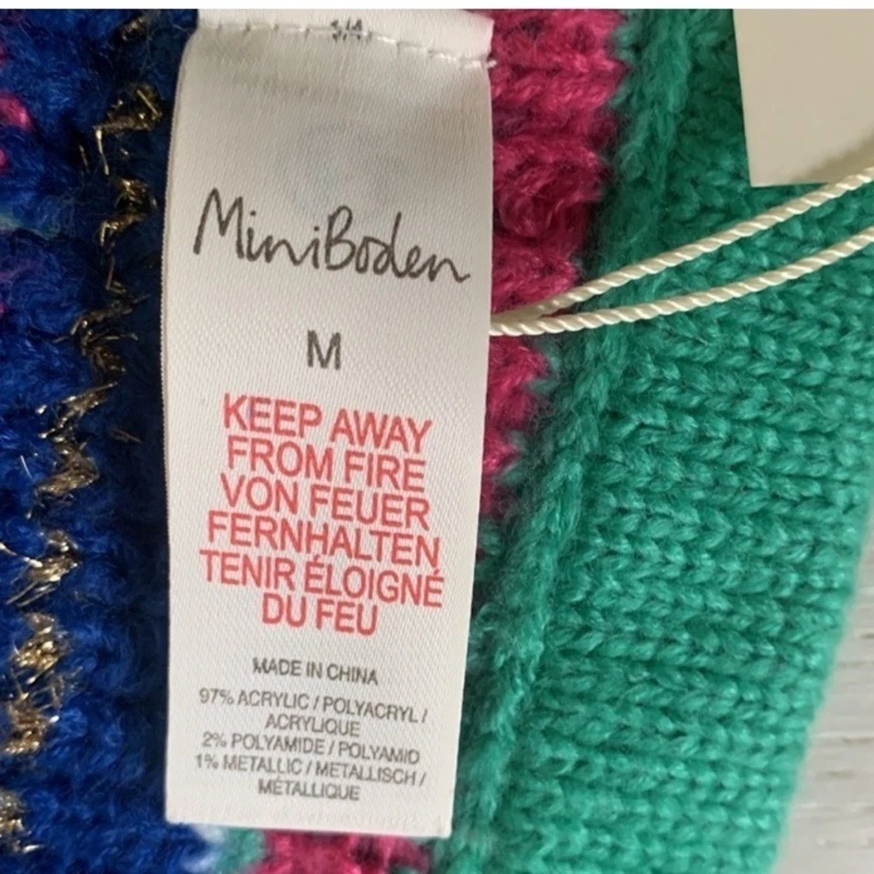 Mini Bufanda Boden Niños Colorido Festival Fair Isle Foto 3 de 4