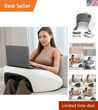 Reading Pillow Lap Desk Pillow for Adult Arm Support Memory Foam Grey