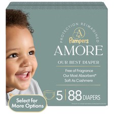 Pampers Amore Baby Diapers Size 5, 88 Count