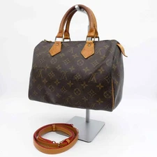 LOUIS VUITTON Speedy 25 M41528 Monogram 2Way Shoulder Hand Bag PVC Padlock 569
