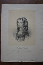 MADAME ROYALE (1778-1851) PORTRAIT. ENGRAVING 19 eme. MARIE THERESE DE FRANCE