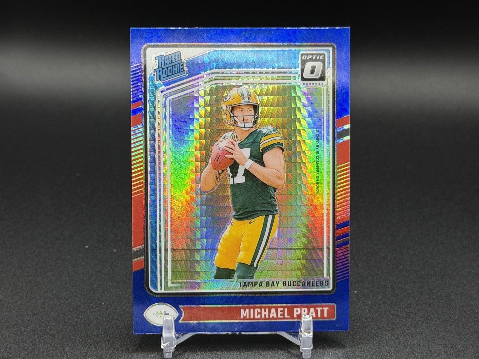 2024 Panini Donruss Optic - Rated Rookie Michael Pratt #280 Blue Hyper Prizm.