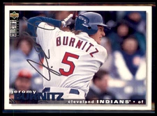 1995 Upper Deck Collector's Choice Silver Signatures Jeromy Burnitz Indians 279