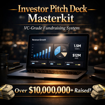Investor Pitch Deck Masterkit   VC-Grade Canva Pitch Deck Templates