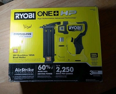 Ryobi ONE+ HP 18V Brushless 18GA Brad Nailer - Tool Only (P322) BRAND NEW!