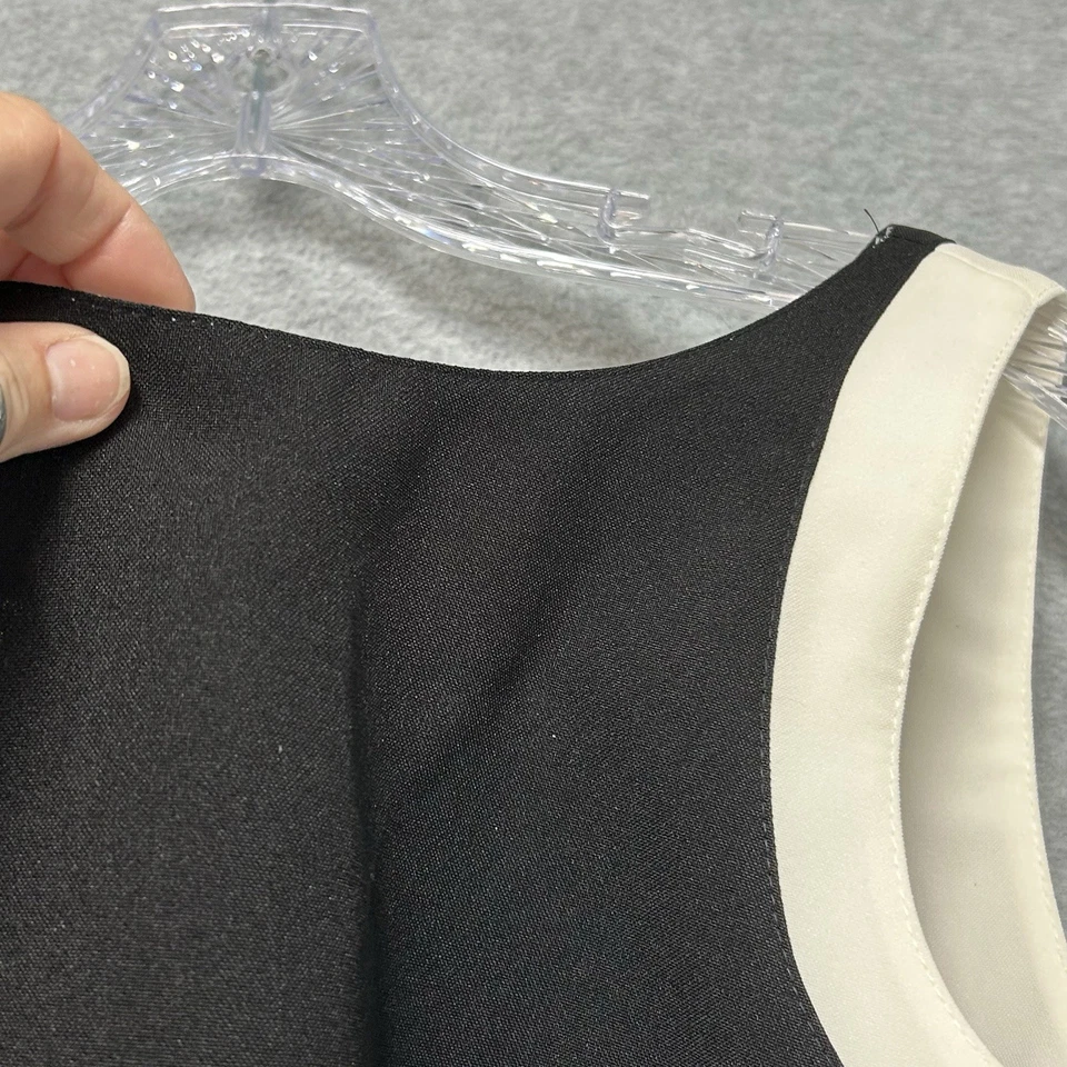 Top Corto BRIOCHE De Colección Años 80 90 Negro Crema Sin Mangas Talla 5 Hecho en EE. UU. Foto 4 de 4