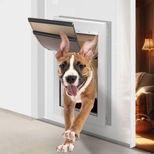 Ipetba Large Dog Door For Door - Aluminum Lockable For Safety Easy In Out