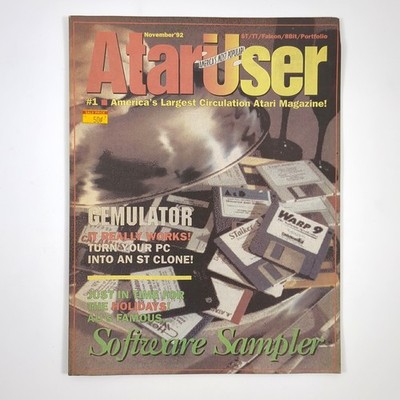 Atari User Magazine November 1992 GEMulator Software Sampler Retro Computing