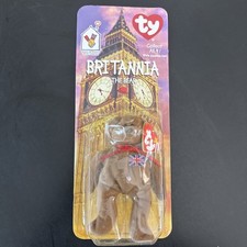 Britannia The Bear-1999 McDonalds Ty Beanie Baby with Rare Errors 1993, OakBrook