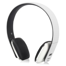 Bluetooth Headphones On Ear Wireless Lightweight Mic for Android, Apple - White