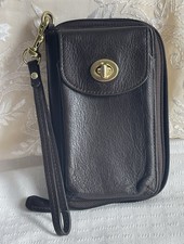 Vintage Coach Brown Leather Turlock Wristlet Wallet Cardholder