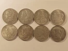 (8) Morgan & Peace Silver Dollars