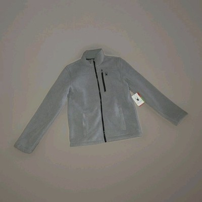 Spyder Men's Sherpa Fleece Light Grey Jacket SMALL