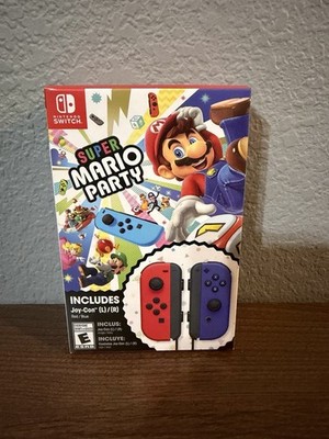 Super Mario Party + Red and Blue Joy Con Bundle - Nintendo Switch (BRAND NEW)