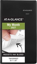 AT-A-GLANCE 2027 Monthly Planner Pocket Size 3.5" x 6" DayMinder Black SK530027