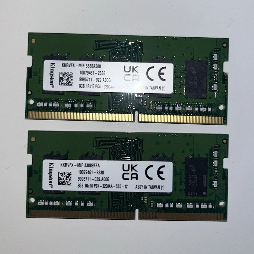 Kingston SO-DIMM Computer Memory (RAM) 8 GB 2 Modules for sale | eBay