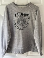 Triumph Tiger Sweatshirt Lucky Brand Size Large Gray