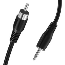 SIOCEN 3.5mm to RCA Cable,RCA Male Aux Audio Adapter,1/8 inch 3ft, Black
