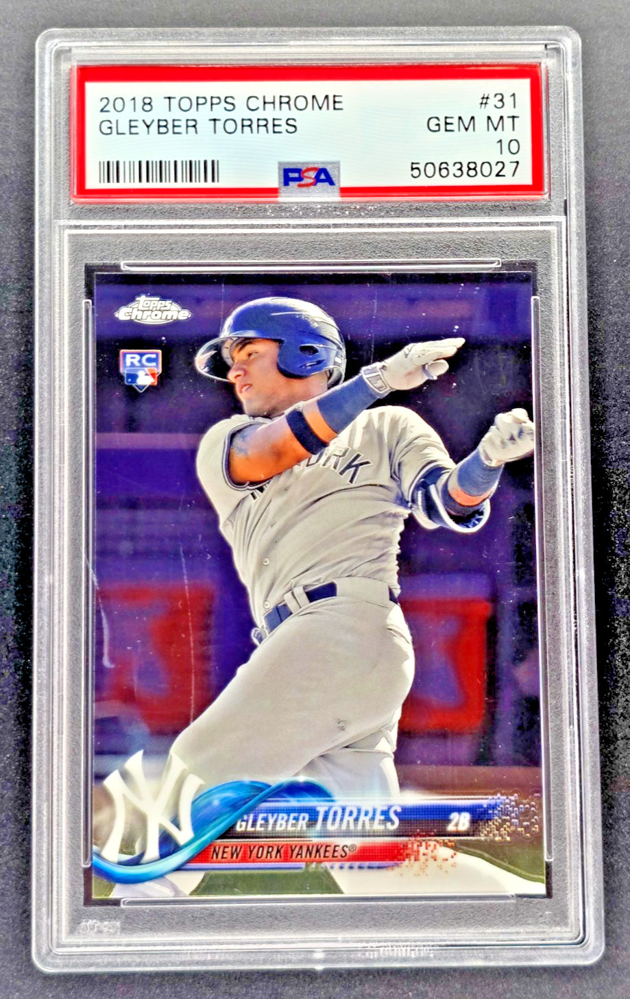 Gleyber Torres 2018 Topps Chrome #31 PSA 10 Gem Mint Rookie RC Yankees