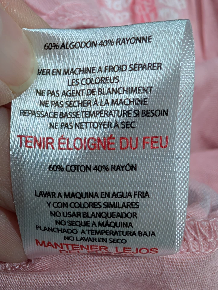 Calça Life Is Good Sleep Lounge PJ costura interna 25" tamanho XL rosa arte do otimismo colheita - Imagem 4 de 4