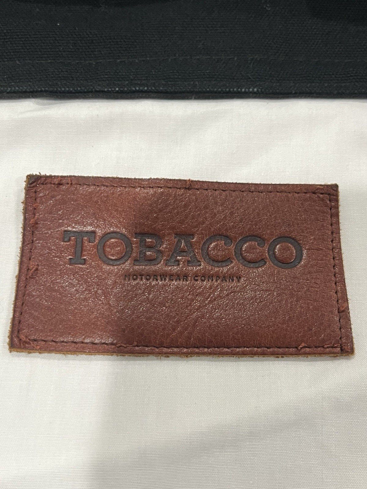 Tobacco Motorwear Wasteland Vest Black Quilt Lined Heavy Waxed Canvas USA Size L