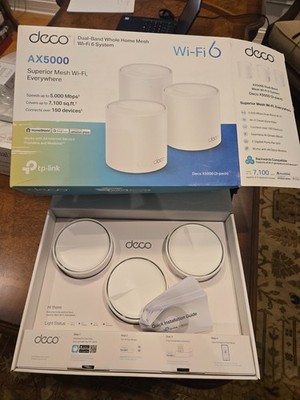 TP-Link Deco X5000 AX5000 Wi-Fi 6 Dual-Band Mesh System - 7,100 sq. ft. Coverage
