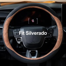 Customized Auto Car Steering Wheel Cover for Chevy Silverado 1500 1999-2026 Brow