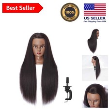 26-28'' Training Mannequin Head: Yaki Synthetic Hair  Stand Included