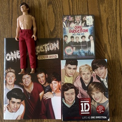 One Direction Lot Louis Tomlinson Doll 1D All For One DVD Tour Book 2013 Dare