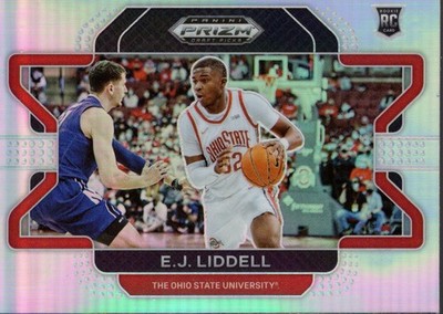 2022-23 Panini Prizm Draft Picks Variations Prizms Silver #74 E.J. Liddell BSK