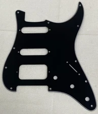 Black 3-Ply For Fender 11 Sctew Stratocaster Start HSS Guitar Pickguard