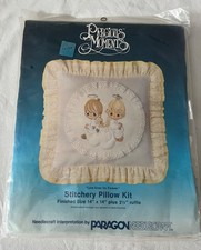 Precious Moments LOVE GOES ON FOREVER 14x14  Stitchery Pillow Kit NIP Paragon