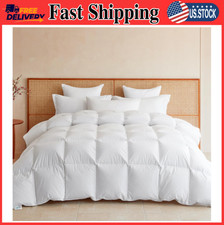 King Size Goose Feather Down Comforter All Season Ultra Soft Duvet Insert 106x90