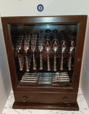Kirk Stieff Old Annapolis Pewter Flatware 50 Pc Lot Service for 10 W/ Wood Case