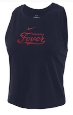 Nike WNBA Indiana Fever Women’s Crop Tank Top Size Large Navy Basketball