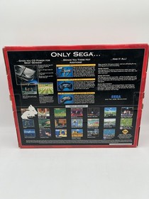 SEGA Genesis Model 2 Console System & Box Sonic Hedgehog 2 Bundle TESTED READ!!