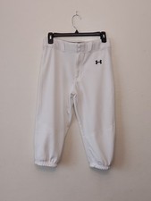 Under Armour White Softball Pants Youth Size XLarge Below The Knee Cuffs