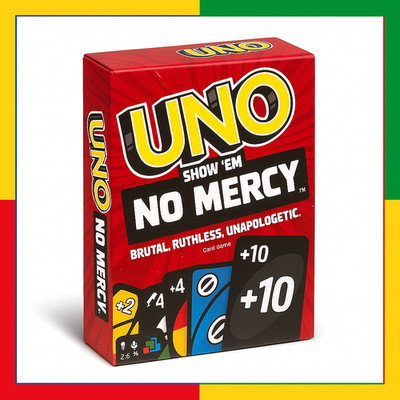 UNO No Mercy Kartenspiel | Brutal +10 Strafkarte | Partyspiel Familie - NEU OVP