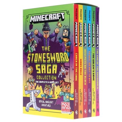 Minecraft The Stonesword Saga The Complete 6 Novel Books Paperback Set - Ages 5+